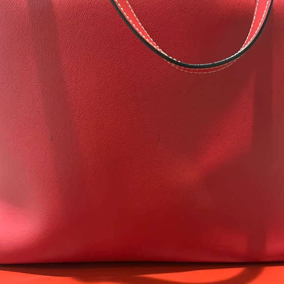 Boldrini Selleria Italy Red Fragola Leather Tote - Picture 6 of 11